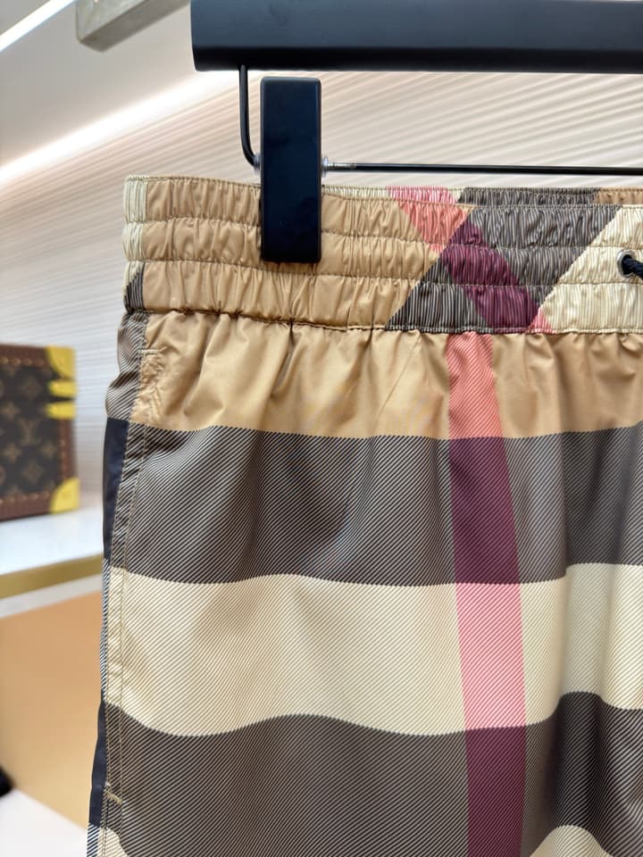 Burberry Classic Check Beach Shorts in Khaki