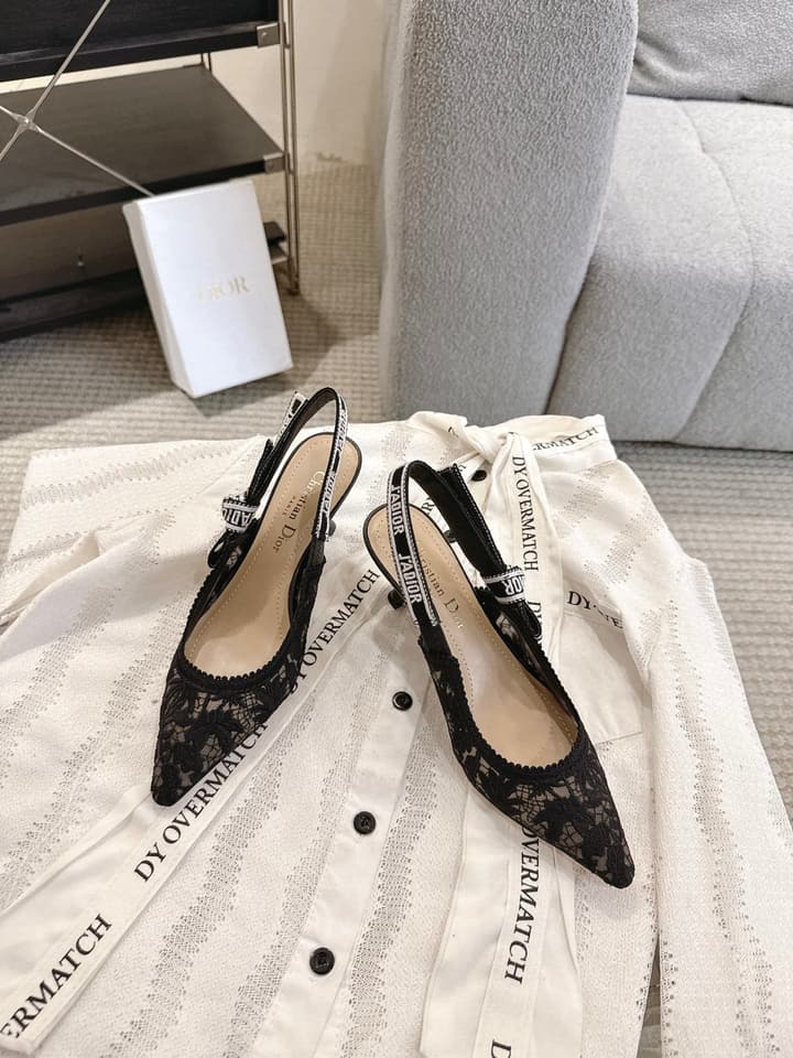 Dior J'Adior Patent Leather Kitten Heel Sandals in Classic Black Smooth Leather