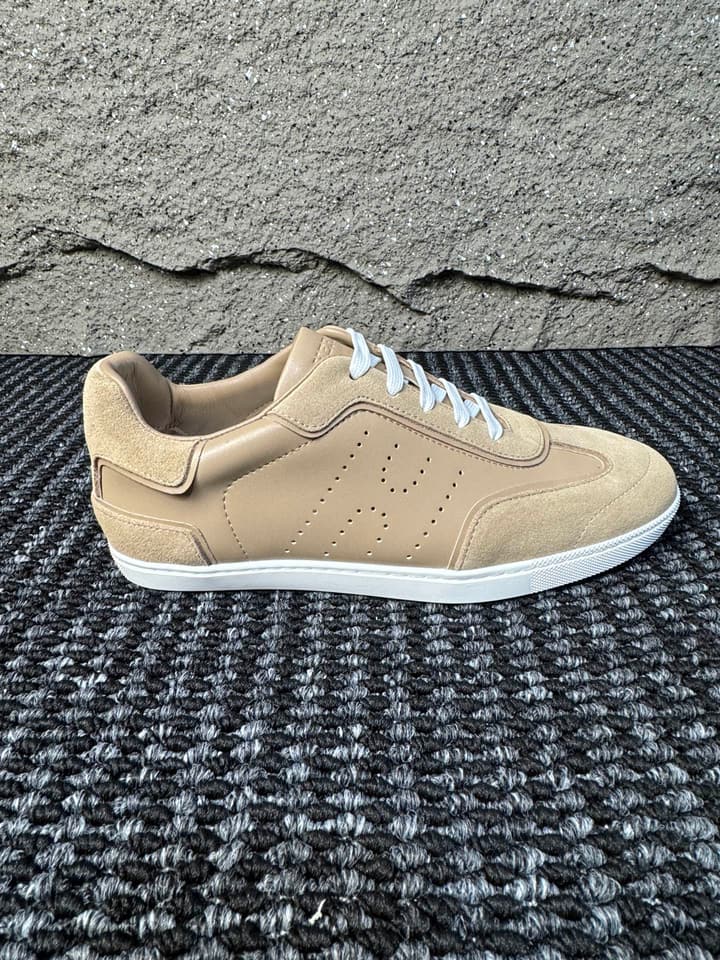 Hermès Laser-Punched H Nappa Calfskin Sneakers in Black