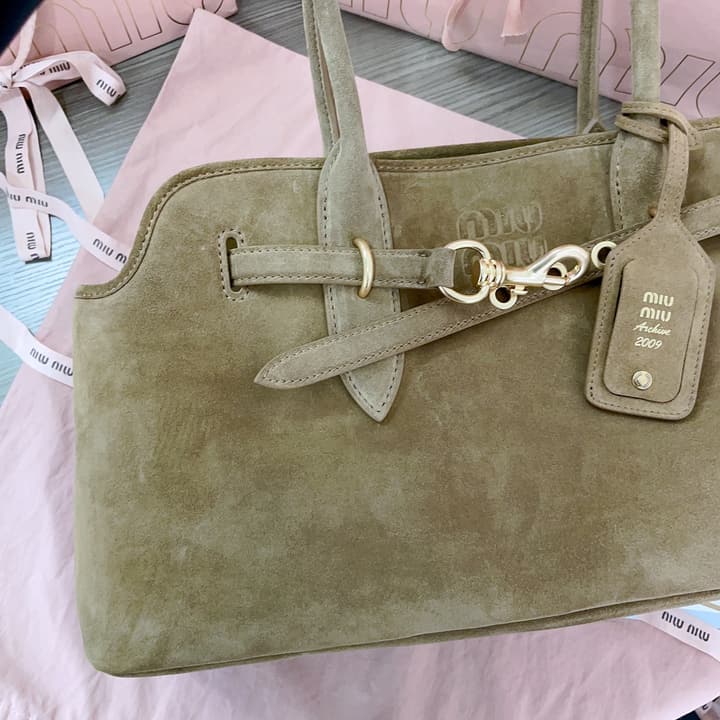 Miu Miu Aventure Suede Tote Bag
