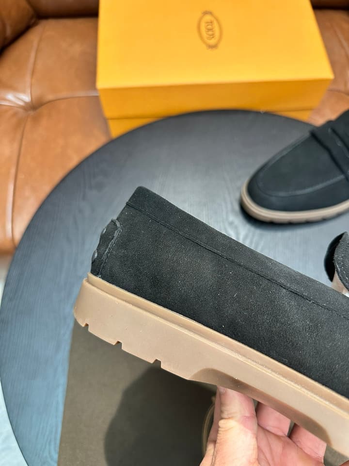 Tod's Suede Calfskin Loafers