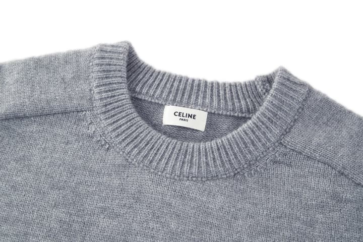 Celine Triomphe Embroidered Knit Sweater in Black