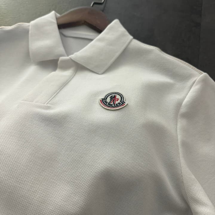 Moncler Logo Cotton Polo Shirt – 2026SS in Black