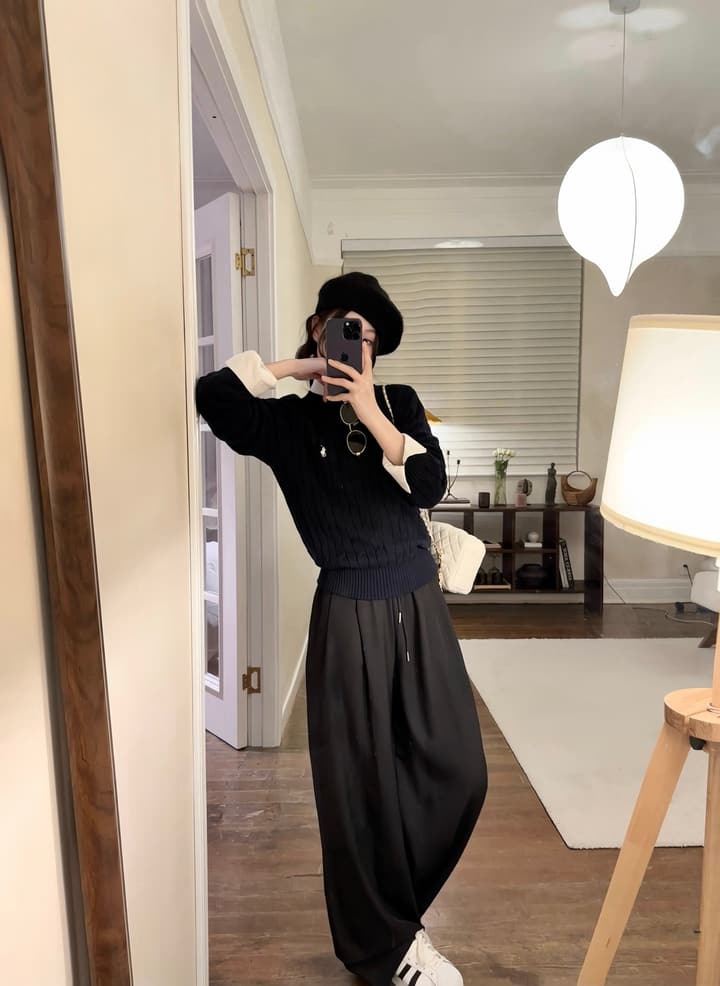 Ralph Lauren Cable Knit Sweater in Black