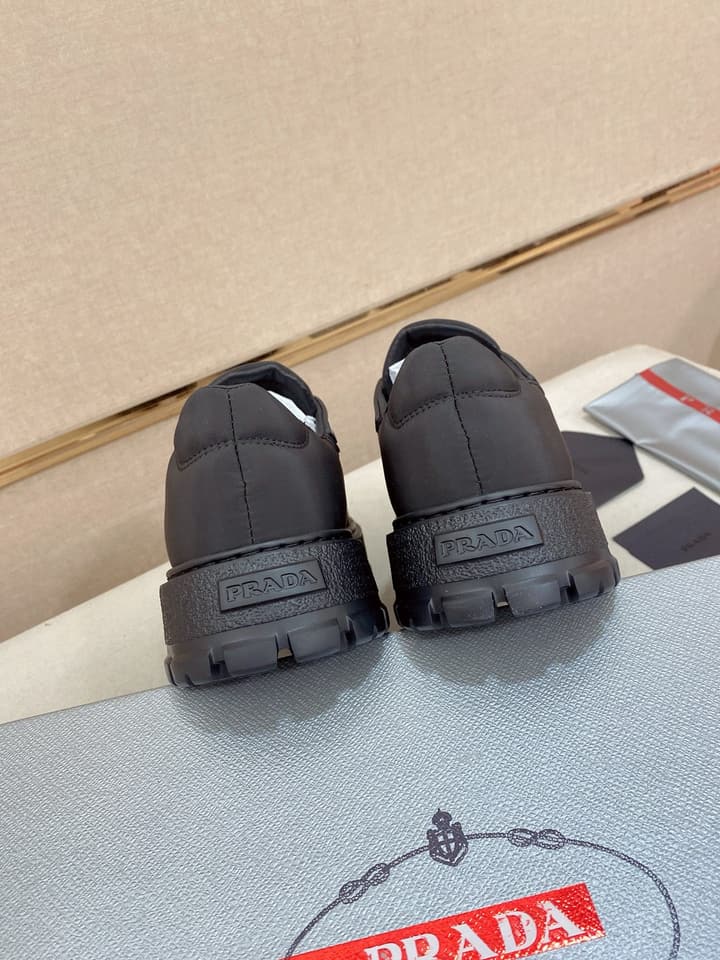 Prada Men's Waterproof Air Cushion Sneakers in Dark Grey