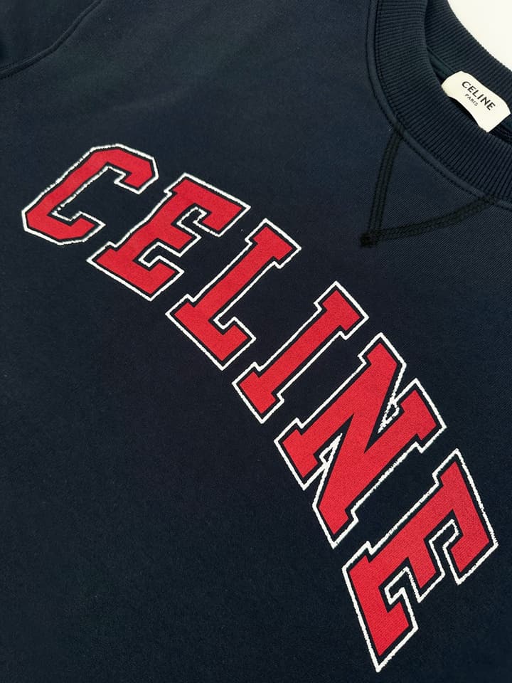 Celine Printed Logo Collegiate Sweatshirt