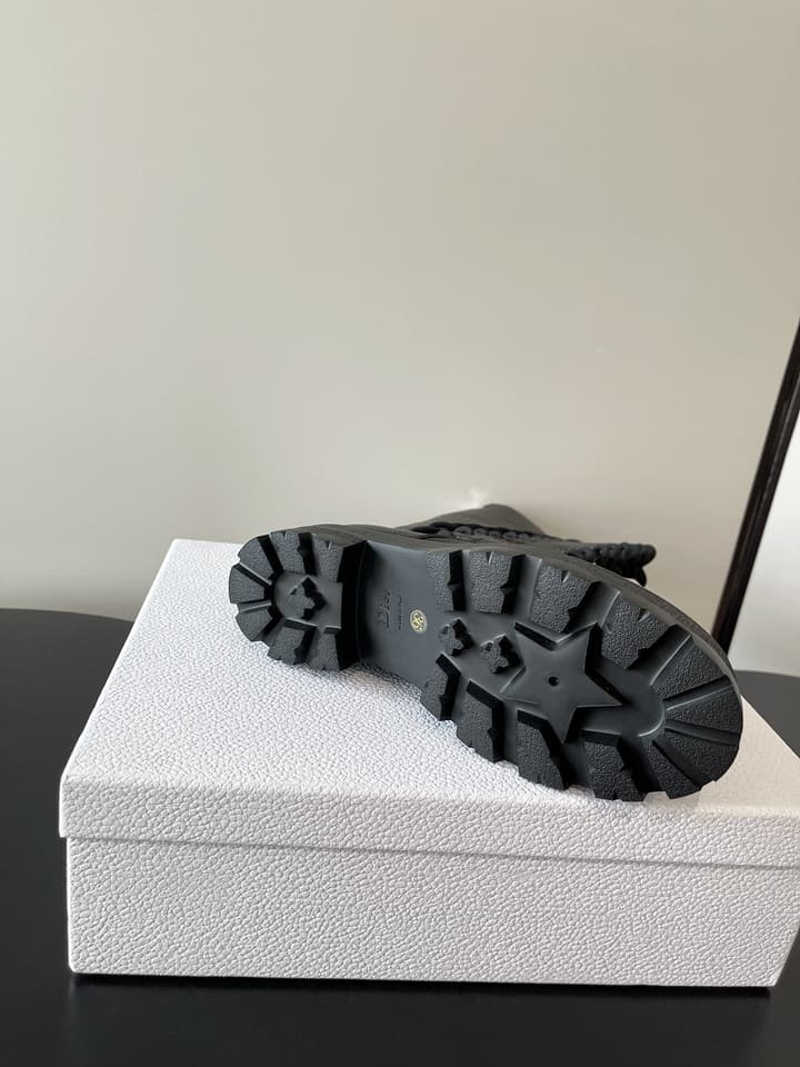 Dior D-Road Lace-Up Combat Boots