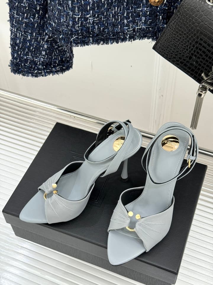 Saint Laurent High-Heel Sandals – 25SS in Black Suede