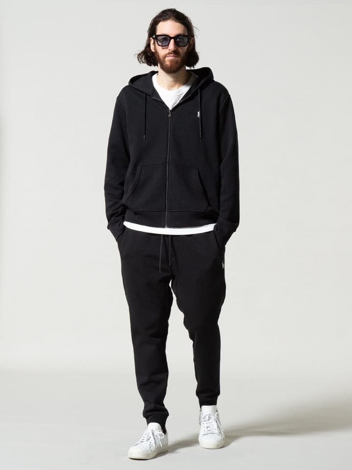 Ralph Lauren Classic Double-Sided Knit Jogger Pants in Black