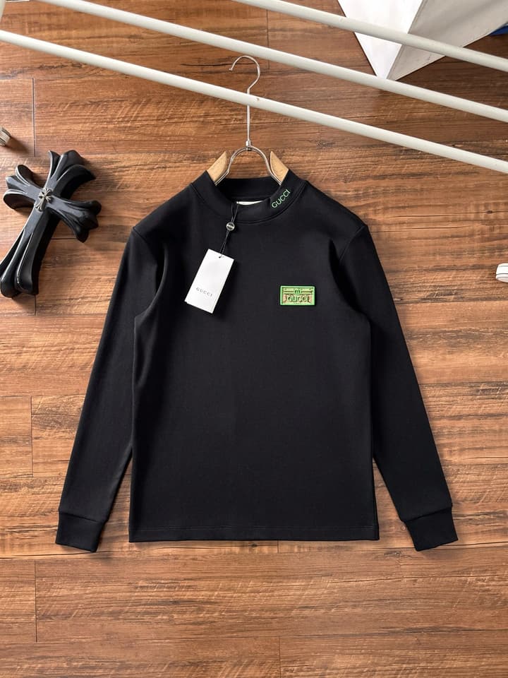 Gucci Long Sleeve T-Shirt – 2025FW in Black With Light Logo
