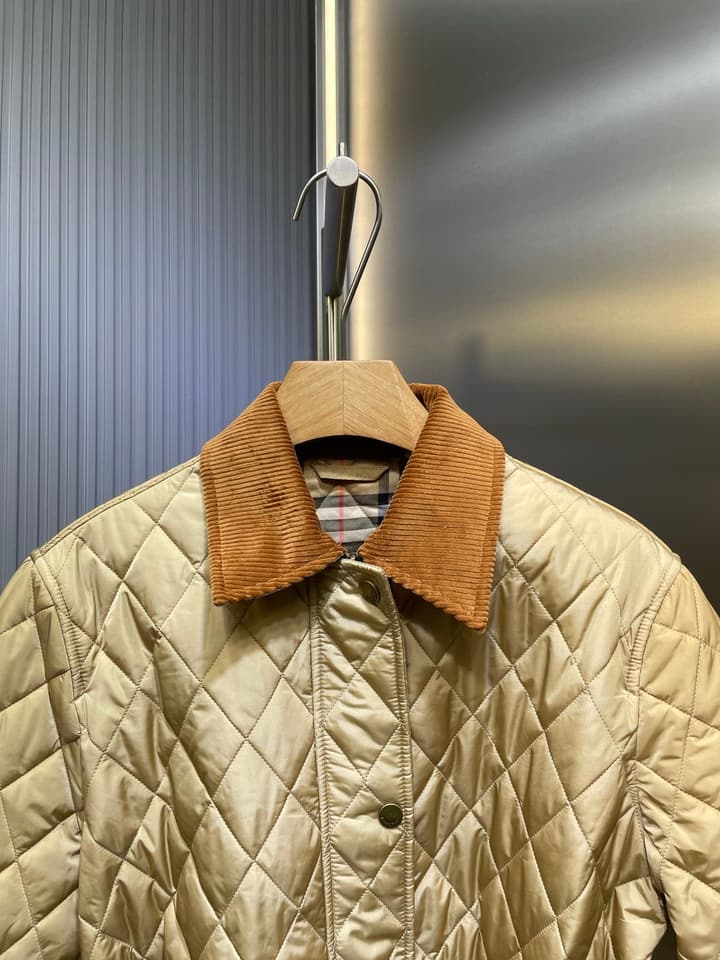 Burberry Classic Quilted Jacket in Beige