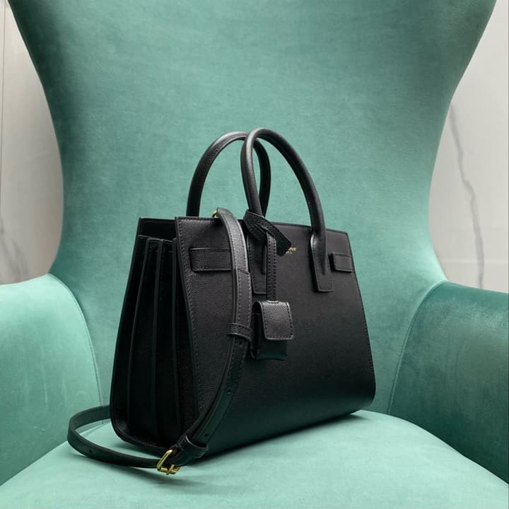 Saint Laurent Sac De Jour Satchel Bag in Gold