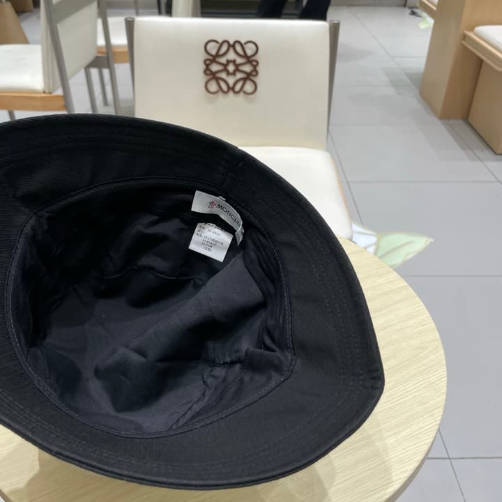 Moncler 2025 Autumn Bucket Hat in Black