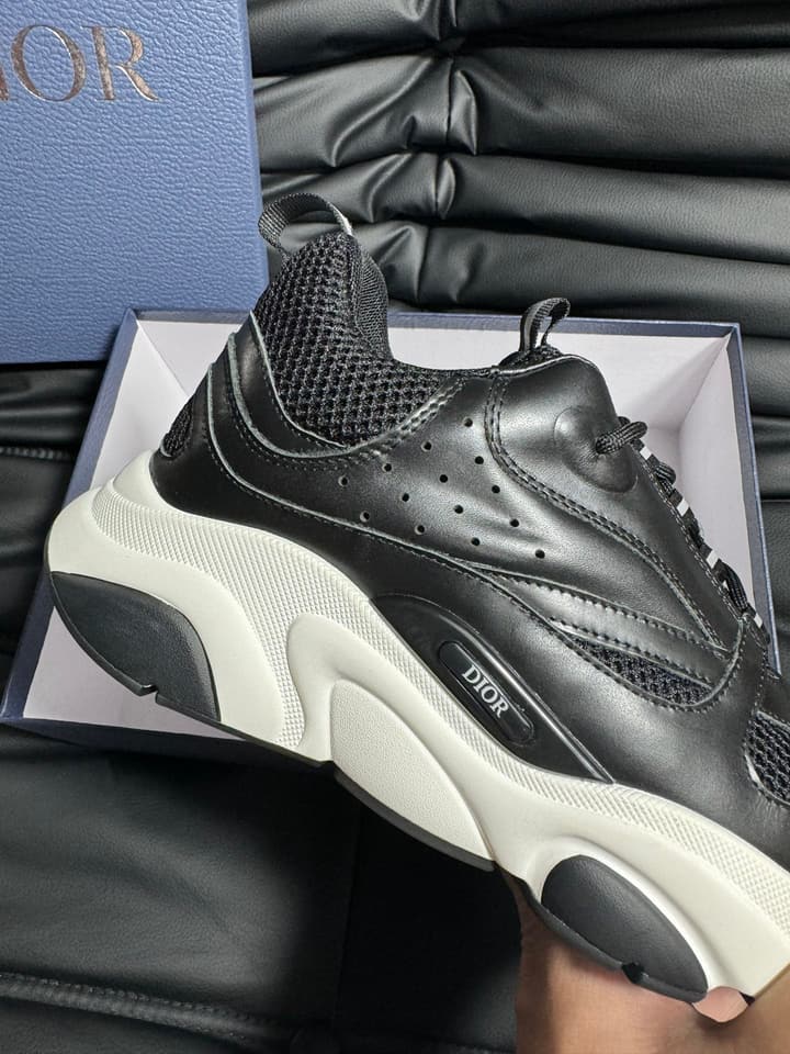 Dior B22 Calfskin Sneakers in Black