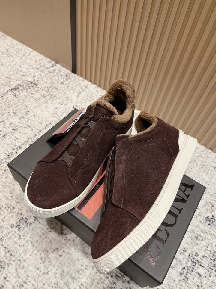 Zegna Triple Stitch Low-Top Casual Shoes – 2025SS in Black Leather