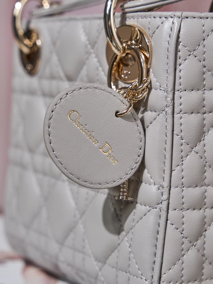 Dior Classic Lady Lambskin Handbag in Blush Pink