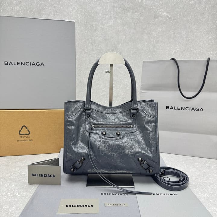 Balenciaga Le City Tote in Rock Grey – Small in Rock Grey