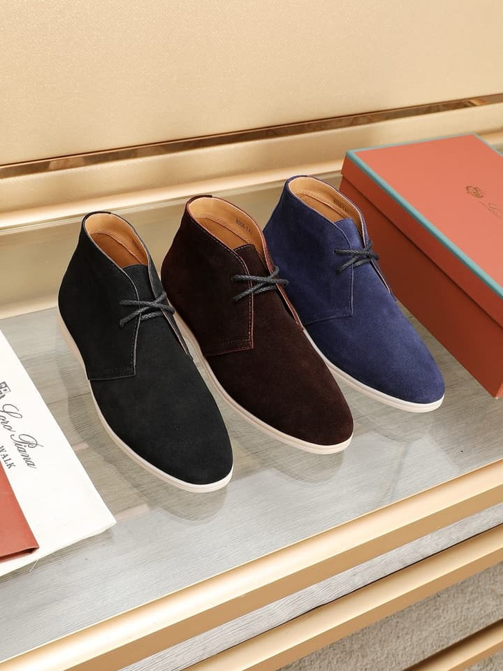 Loro Piana Water-Repellent Suede Moccasin Loafers in Black