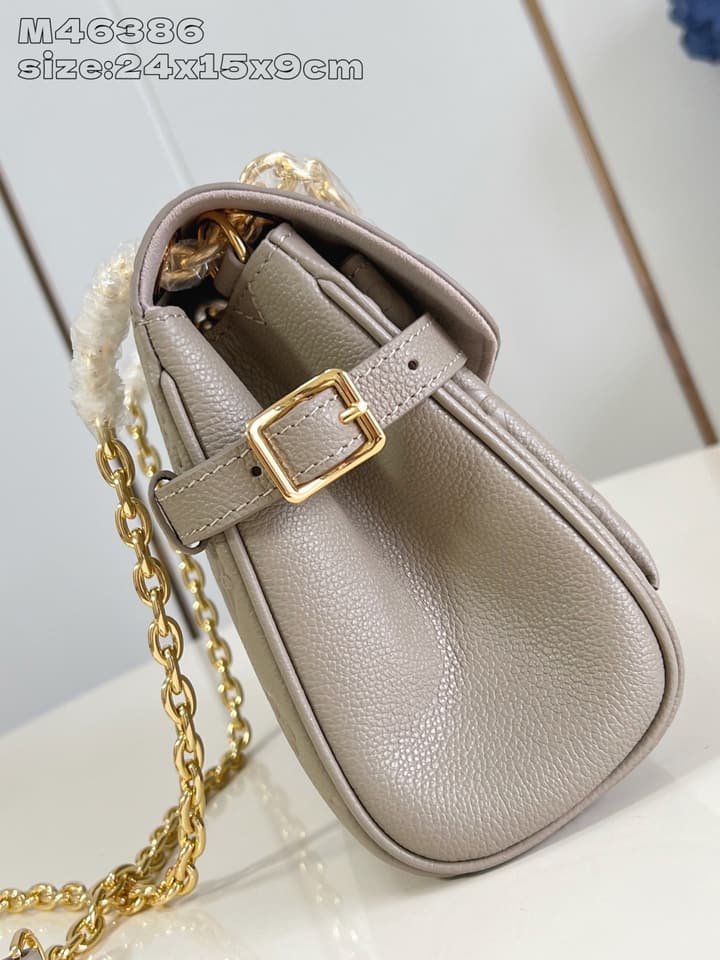 Louis Vuitton Anytime Flap Bag in Beige