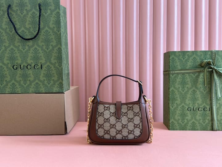 Gucci Jackie 1961 Lizard Rhinestone Tote Bag