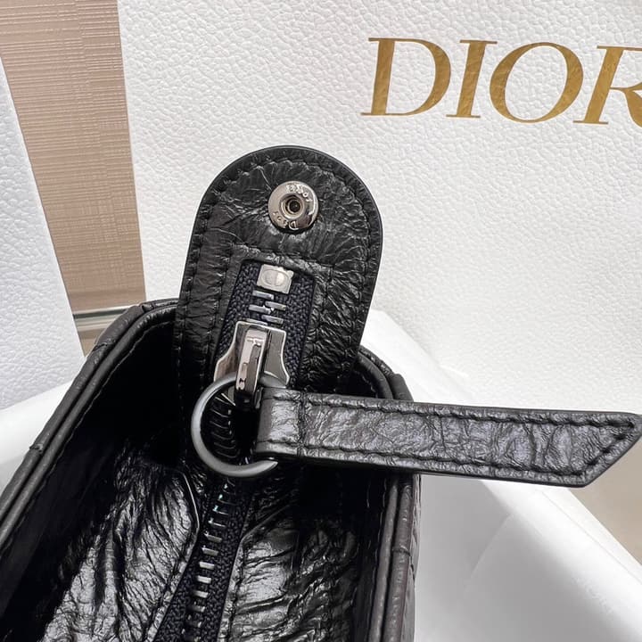 Dior Lady D-Sire My ABCDior Handbag – 24SS in Black Pleated Leather