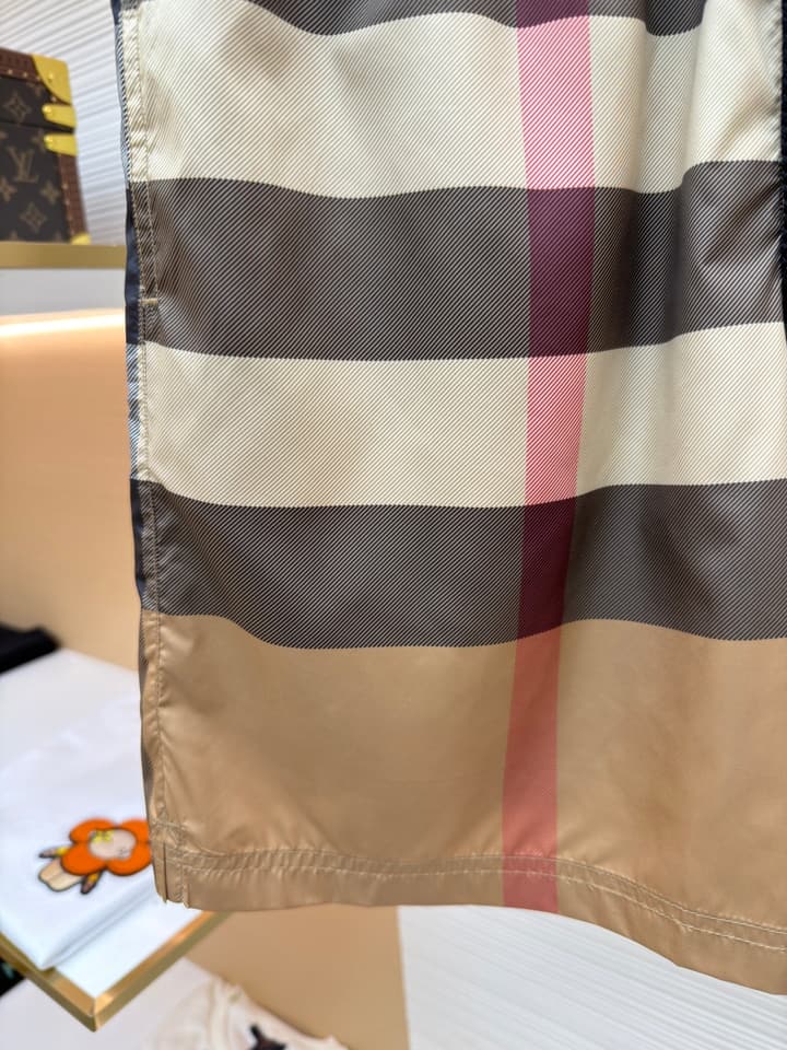 Burberry Classic Check Beach Shorts in Khaki