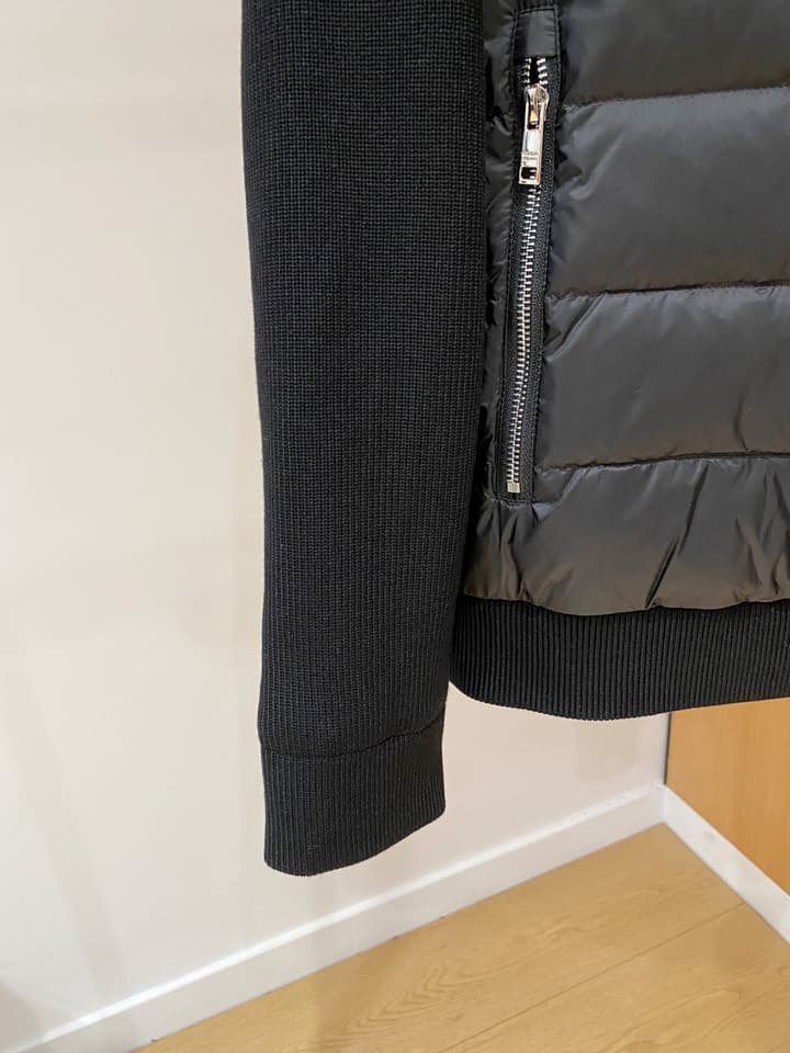Prada Spliced Knit Down Jacket – FW2024 in Black Knit Down Jacket