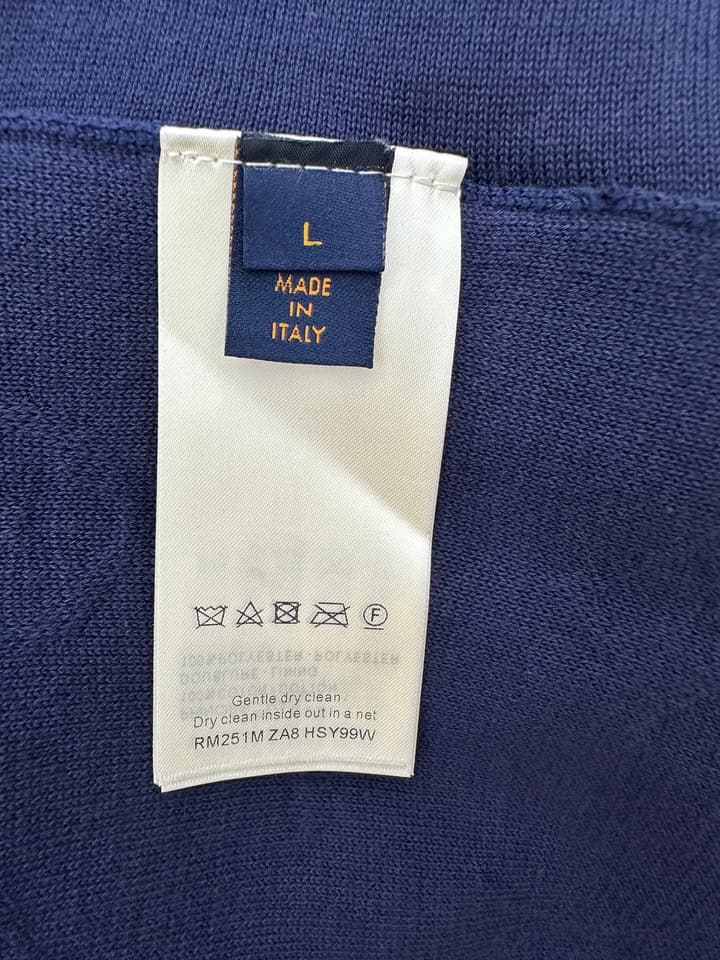 Louis Vuitton Monogram Embossed Zip-Up Sweatshirt – SS26 in Deep Blue Monogram Zip Jacket