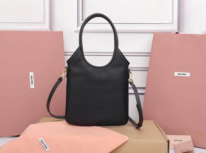 Miu Miu Mini Tote Bag in Black