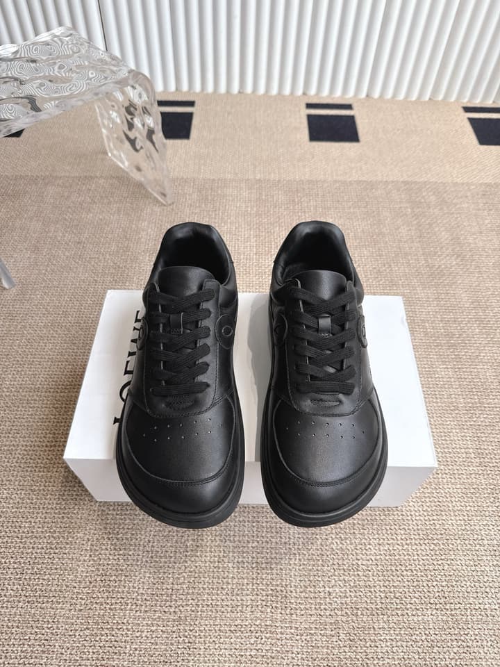 Loewe Spliced Minimalist Sneakers in Black