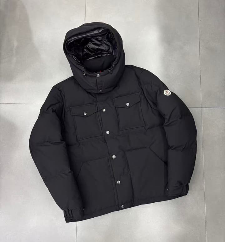 Moncler Hooded Puffer Jacket – 2025FW in Black Hooded Down Jacket