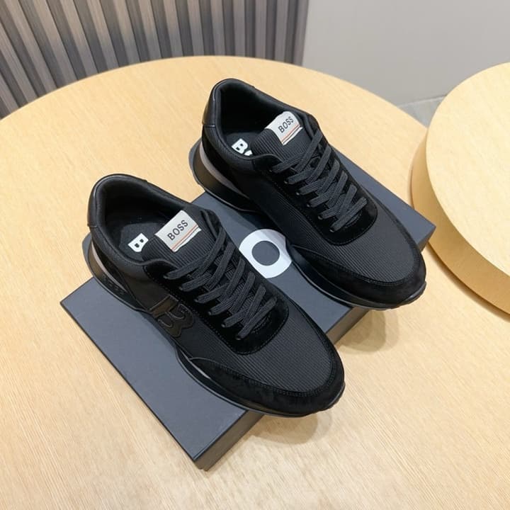 Boss Men's Lightweight Sneakers – New Collection in Black