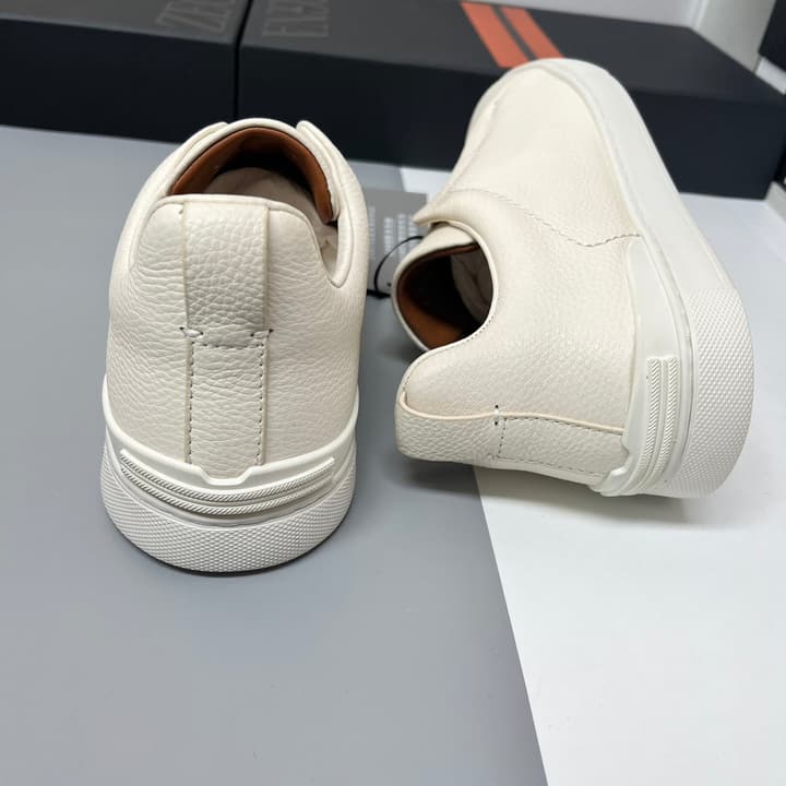Zegna SECONDSKIN Triple Stitch™ Casual Sneakers in Monochromatic Black