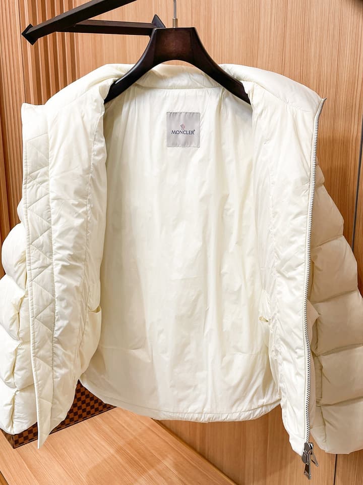 Moncler Stand Collar Embossed Down Jacket – Limited Edition in Black