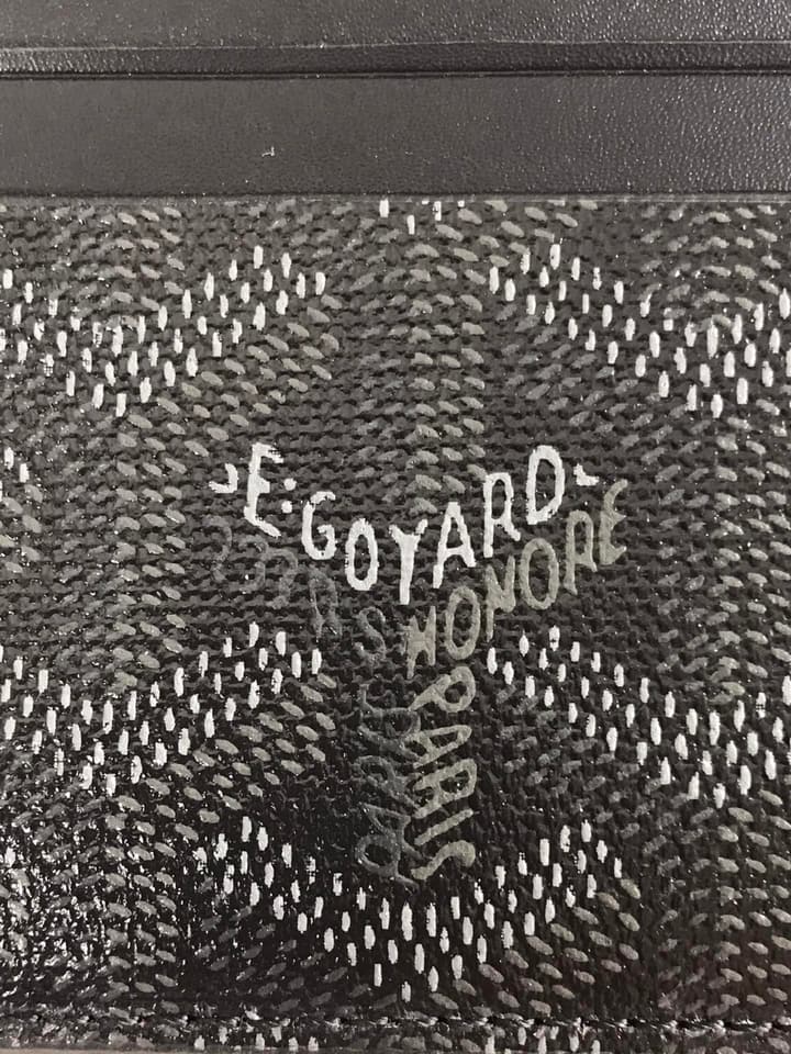 Goyard Card Holder in Black Pattern