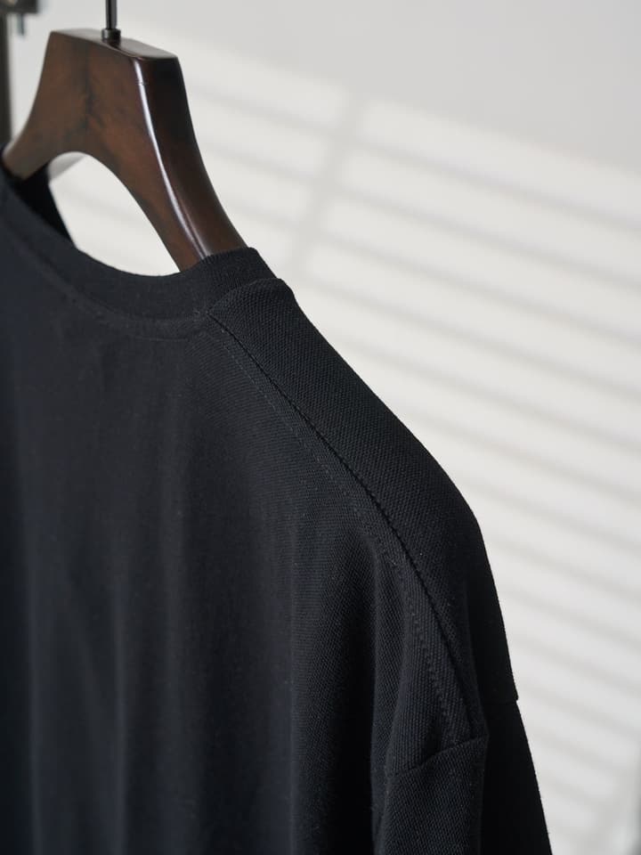 Saint Laurent YSL Embroidered Crewneck T-Shirt in Black