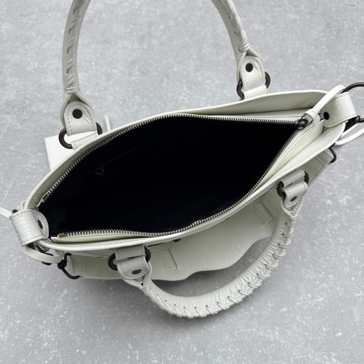 Balenciaga Le City First Bag in Oil Wax Leather in Black Oil Wax Leather