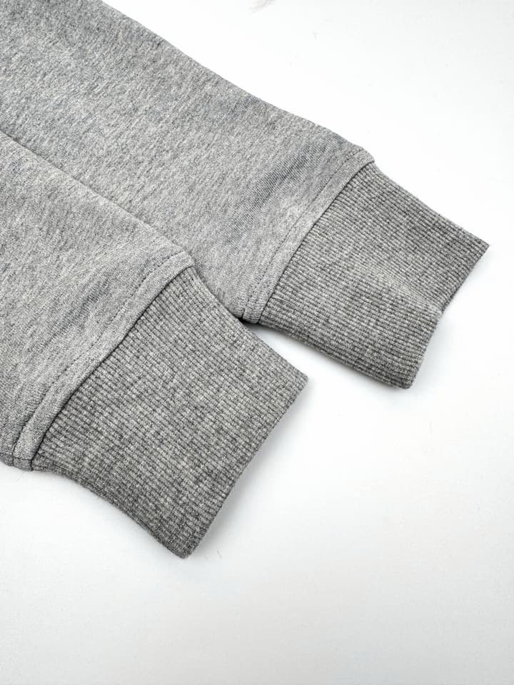 Ami Paris Heart Embroidery Zip Jacket in Fog Gray Zip Hoodie