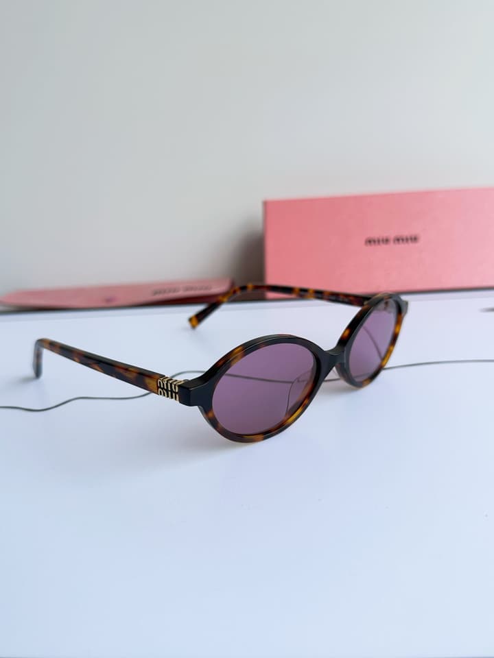 Miu Miu SMU04Z Tortoiseshell Purple/Pink Sunglasses – Autumn/Winter Collection – 2023