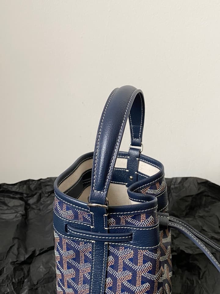 Goyard Petit Flot Mini Bucket Bag in Deep Blue Goyardine