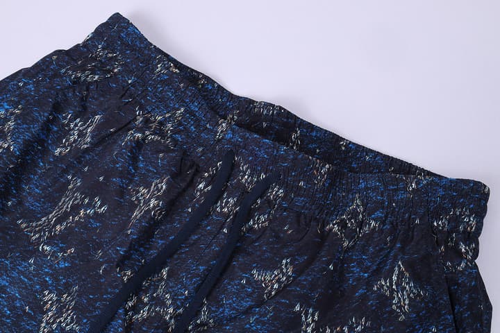 Louis Vuitton Monogram Print Beach Drawstring Shorts – 25SS in Navy Monogram Print