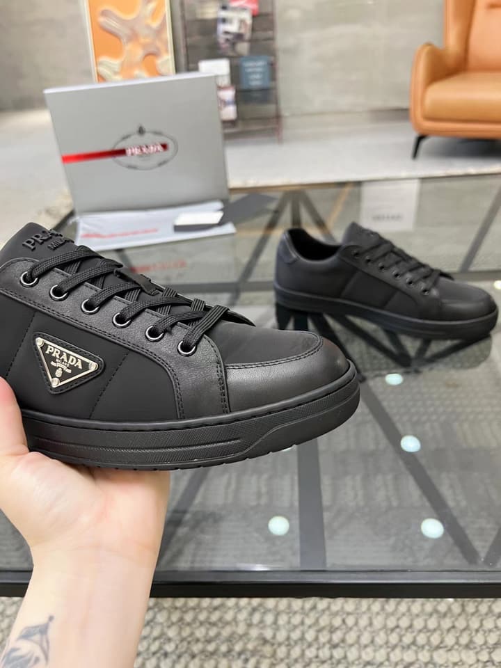 Prada Men's New Leather Sneakers