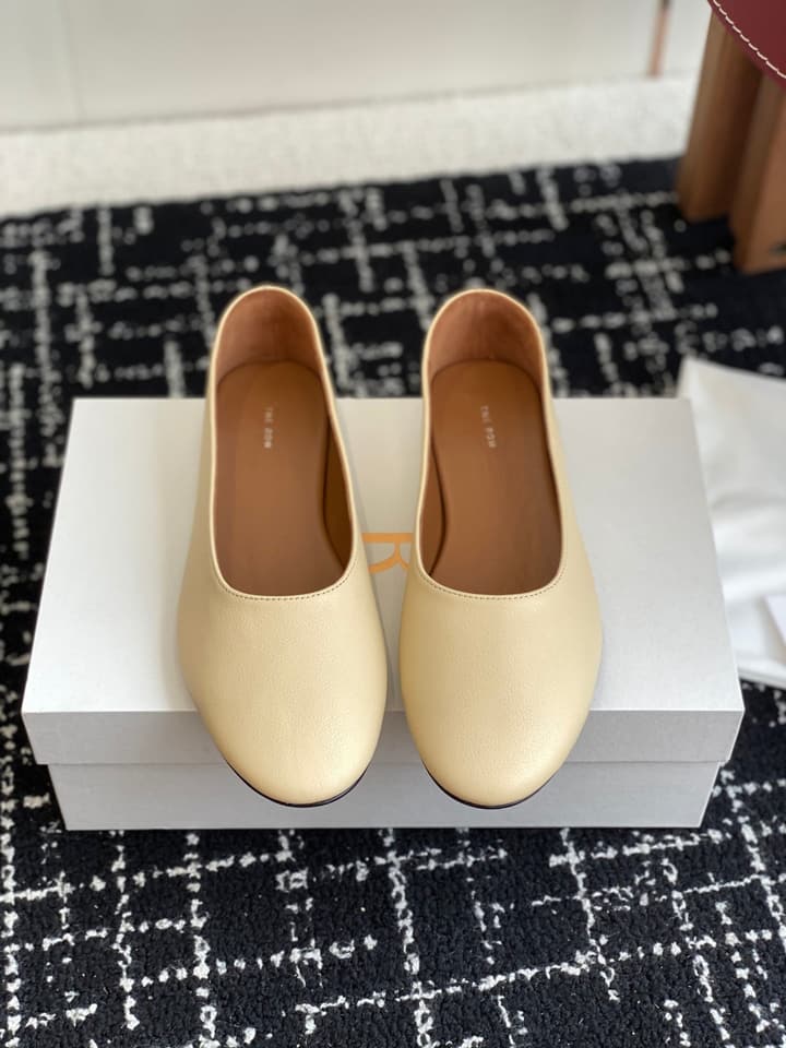 The Row Mary Jane Ballet Flats – 25SS Spring/Summer Collection in Charcoal