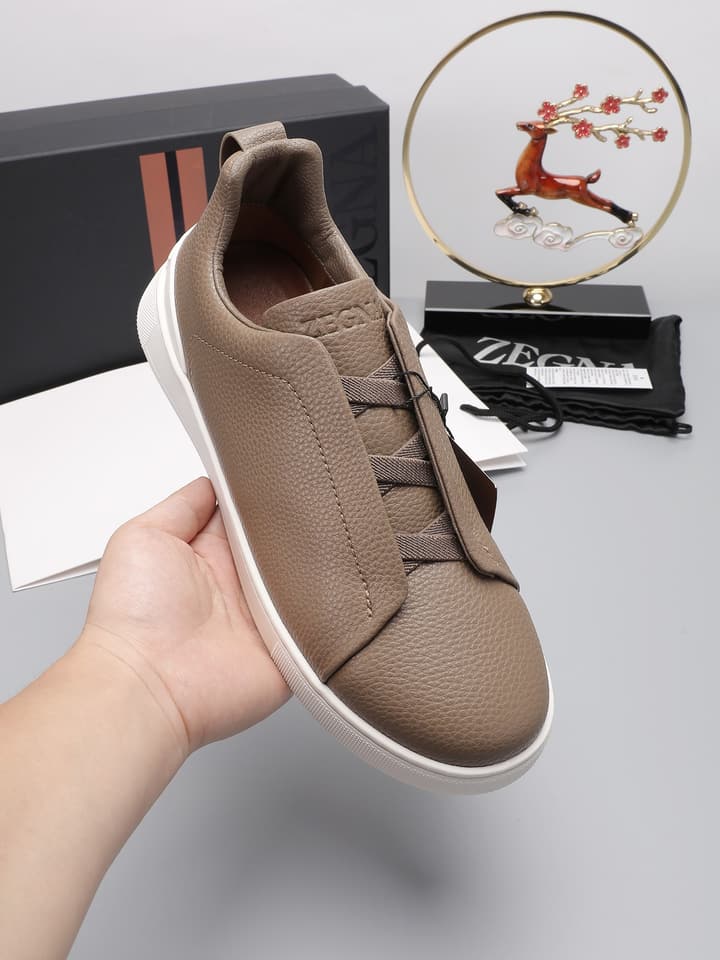 Zegna Triple Stitch Low-Top Sneakers