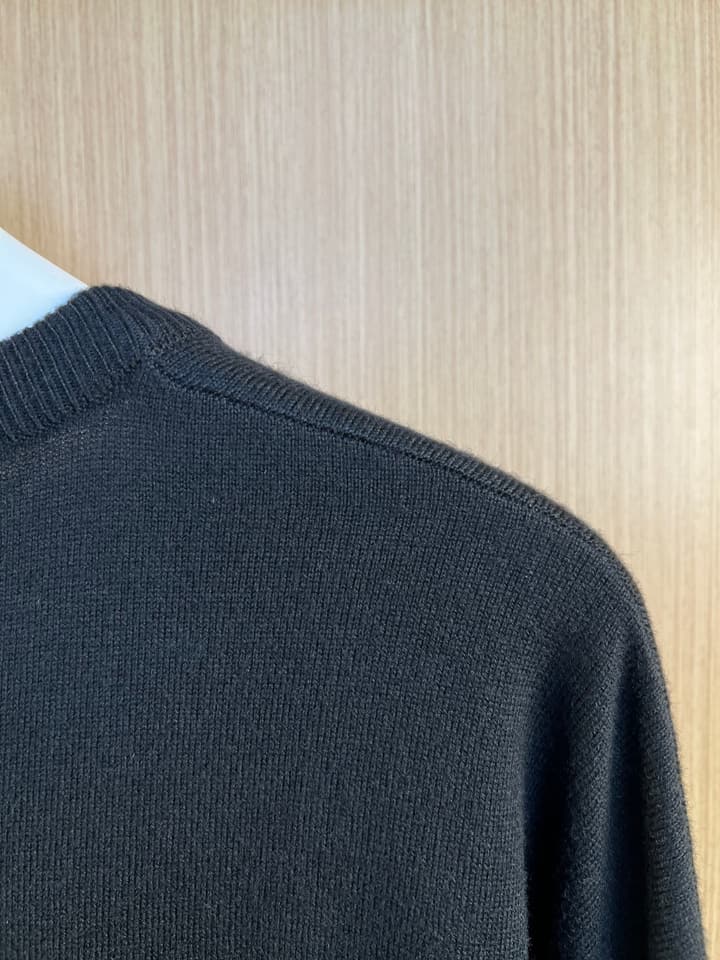 Loewe Embroidered Crewneck Sweater – 26SS in Black With Grey Trim