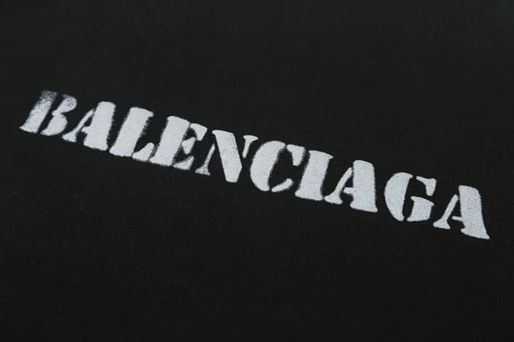 Balenciaga Blurred Letter Print T-Shirt – 26SS in Black