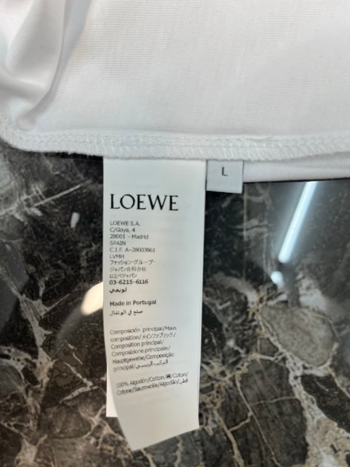 Loewe Double Vine Embroidered Crewneck T-Shirt in Black