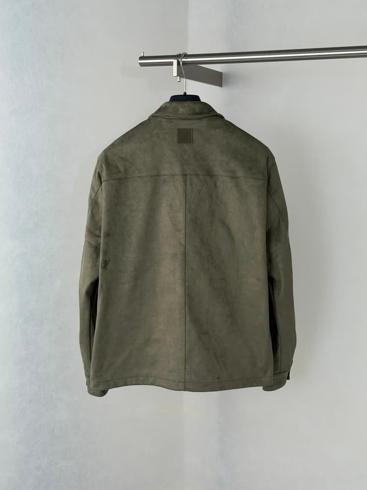 Louis Vuitton 3D V Embroidered Suede Workwear Jacket