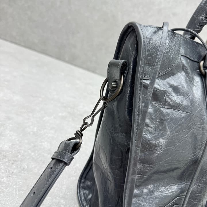 Balenciaga Le City Medium Shoulder Bag in Rock Grey