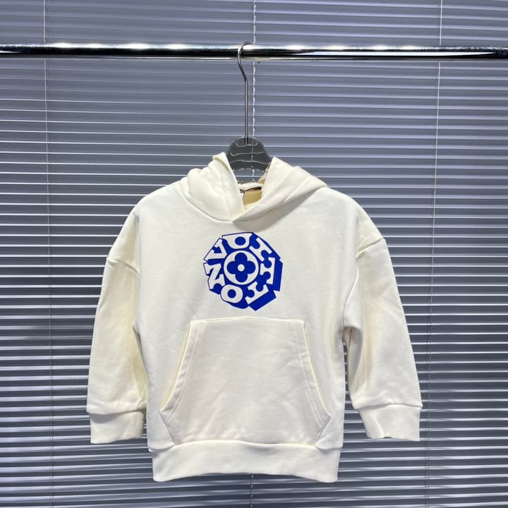Louis Vuitton Spherical Graphic Hoodie – 25SS in Light Beige With Blue Pattern